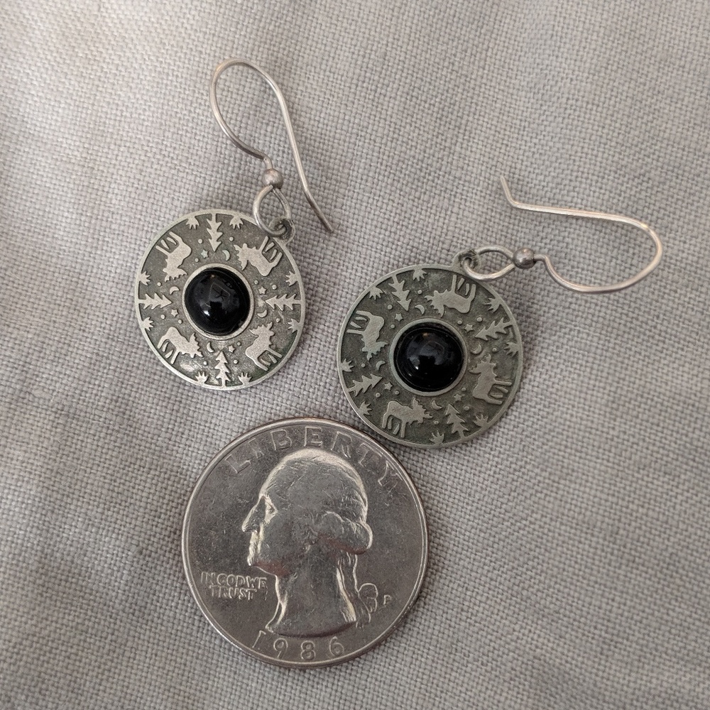 "coin" moose earrings